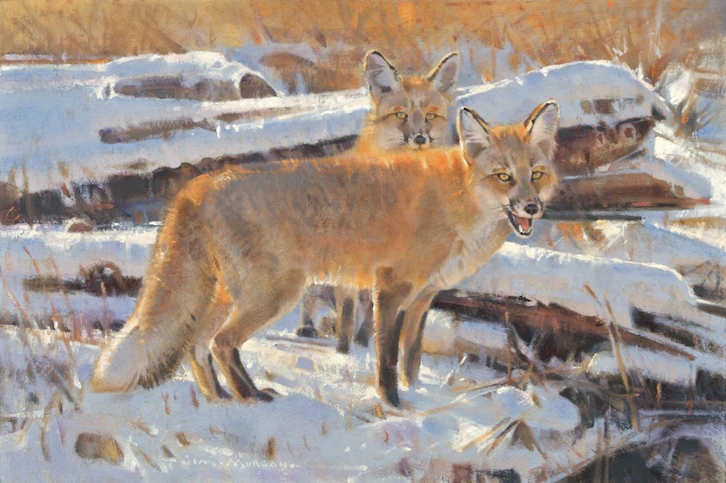 Fox Den, 12"x18", Oil on Linen