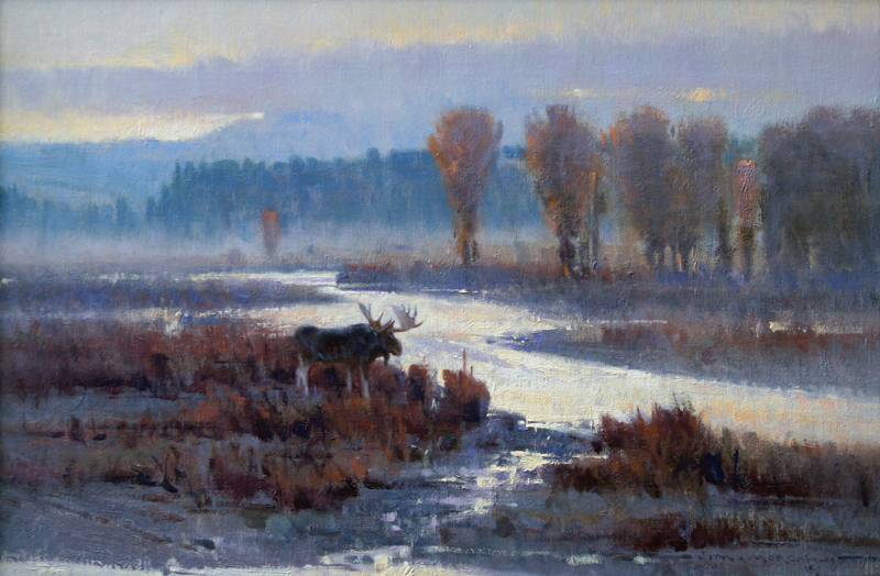 Gros Ventre Dawn, 12"x18", Oil on Linen