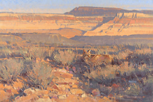 Sharing Sundown, 20"x30", Oil on Linen Sharing Sundown, 20"x30", Oil on Linen
